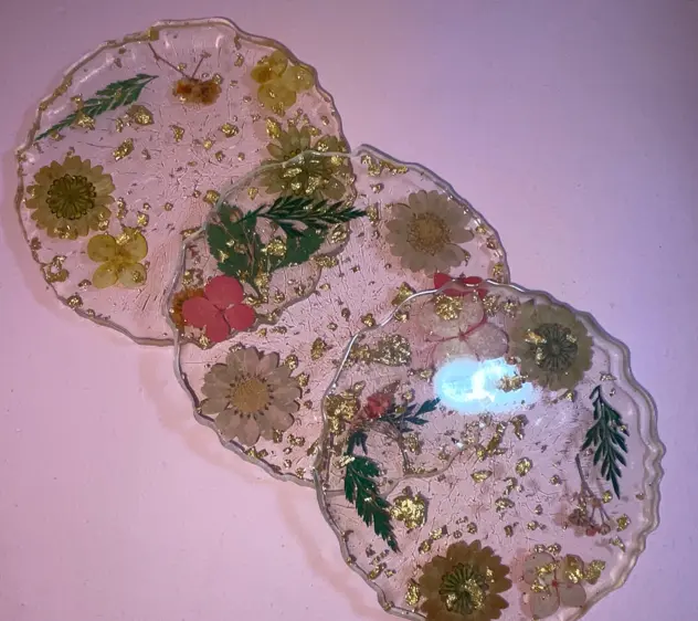 Piedra Jade Floral Decorativa – Base para Uñas o Exhibición de Productos