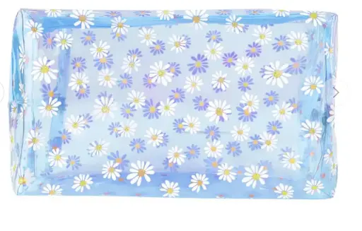 COSMETIQUERA TIPO FLORES TRANSP.