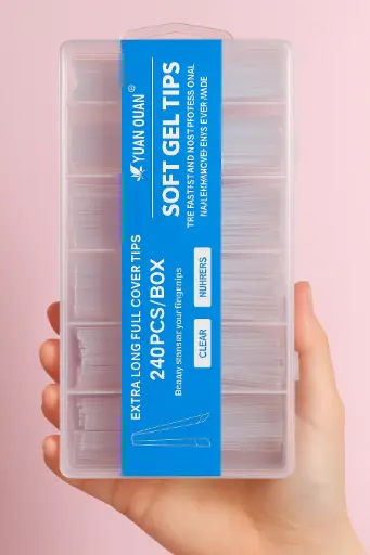 Soft Gel Tips Yuan Ouan – Extra Long Full Cover (240 piezas)