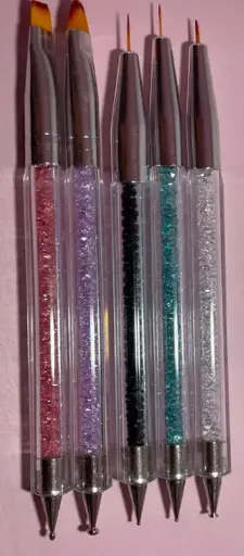 Pincel Puntero Doble para Uñas – Diseño con Cristales